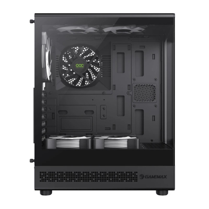 Кутия за компютър Gamemax Vista COC AB, ATX, 5 x 120 mm A-RGB Fans, MB Plate COC Fan - GM-VISTA-COC-AB