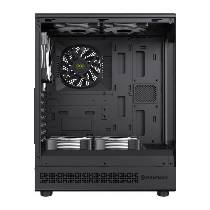 Кутия за компютър Gamemax Vista COC AB, ATX, 5 x 120 mm A-RGB Fans, MB Plate COC Fan - GM-VISTA-COC-AB