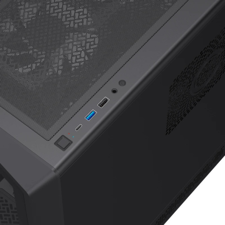 Кутия за компютър Gamemax Vista COC AB, ATX, 5 x 120 mm A-RGB Fans, MB Plate COC Fan - GM-VISTA-COC-AB