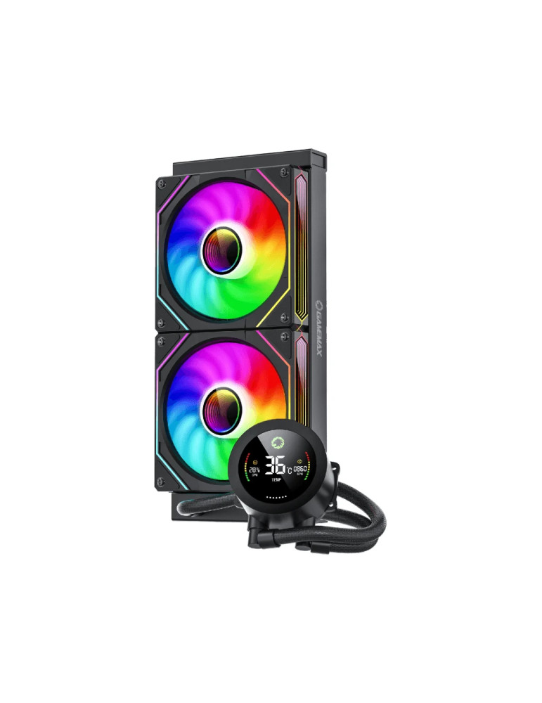 Водно охлаждане Gamemax IceBurg 240 Digital Black - Addressable RGB - GM-ICEBURG-240-DIGITAL-BK