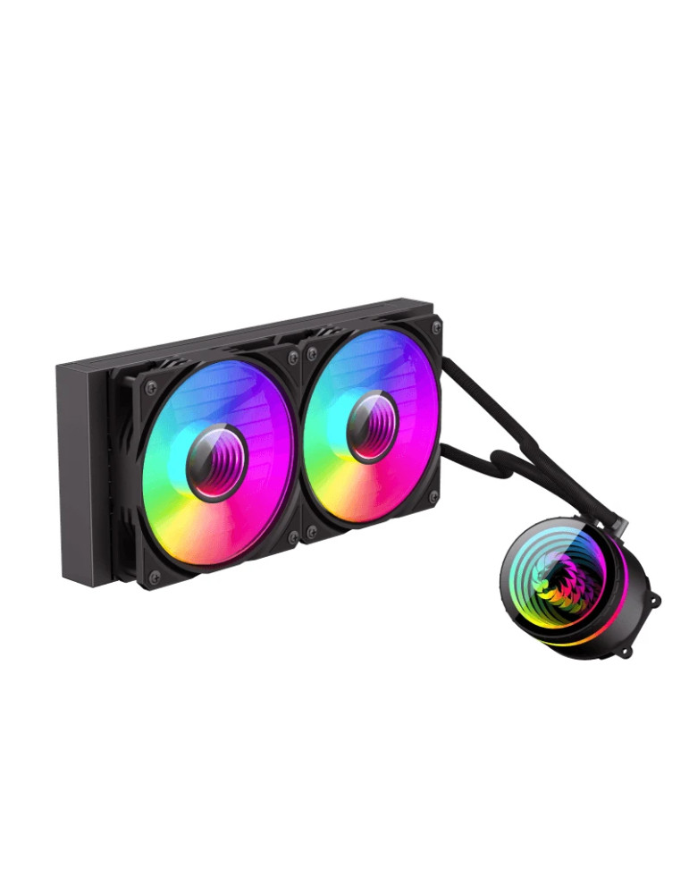 Водно охлаждане Gamemax IceBurg 240 Infinity Black - Infinity Mirror, Addressable RGB - GM-14100901703