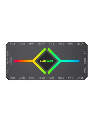 Разклонител за вентилатори Gamemax Fan Hub - V4.0 PWM ARGB Hub Controller Black - 1308-1300R0065
