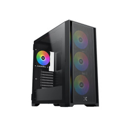 Геймърски компютър ION Master X II, E-ATX, 4 x 120 mm A-RGB, с процесор Intel i5-14400F, Nvidia GeForce RTX 5060 WINDFORCE OC 8GB GDDR7, RAM 32GB(2x16GB) DDR5 5600MHz DDR5, SSD 2TB NVMe, 6000 MB/s / 5000 MB/s, WiFi
