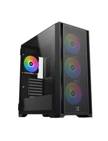 Геймърски компютър ION Master X II, E-ATX, 4 x 120 mm A-RGB, с процесор Intel i5-14400F, Nvidia GeForce RTX 5060 WINDFORCE OC 8GB GDDR7, RAM 32GB(2x16GB) DDR5 5600MHz DDR5, SSD 2TB NVMe, 6000 MB/s / 5000 MB/s, WiFi