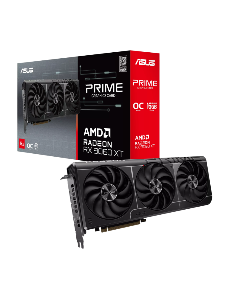 Видео карта Asus Prime Radeon RX 9060 XT OC Edition 16GB, PRIME-RX9060XT-O16G - 90YV0LF1-M0NA00