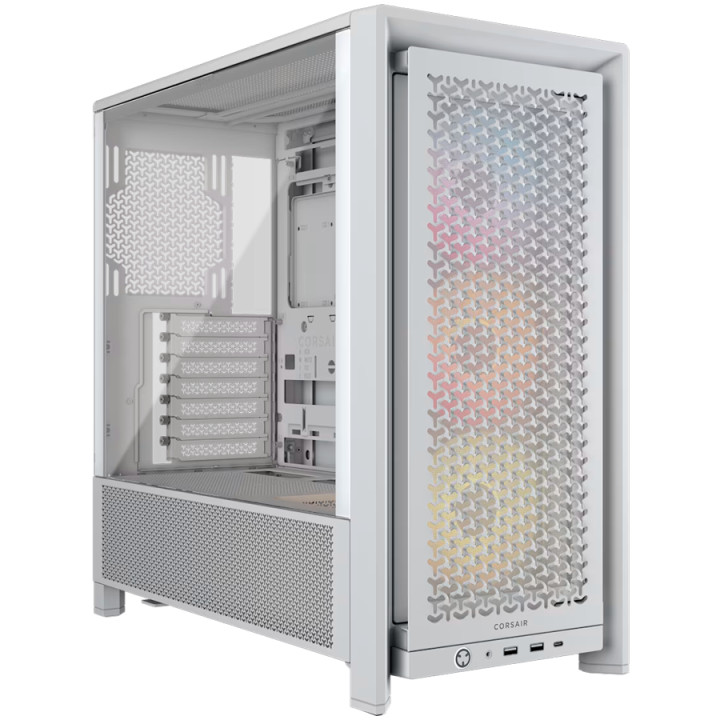 Кутия за компютър Corsair FRAME 4000D RS ARGB Mid-Tower, White - CC-9011297-WW