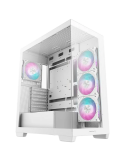 Кутия за компютър DeepCool CG580 4F WH, Mid Tower,  3x120mm ARGB Reverse Fans, 1x120mm ARGB Fan, Tempered Glass, Mesh Panel, White - R-CG580-WHADA4-G-1