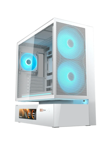 Кутия за компютър Cougar CFV235 Mesh Vision, Mid Tower, White - CGR-2DA4W-MV