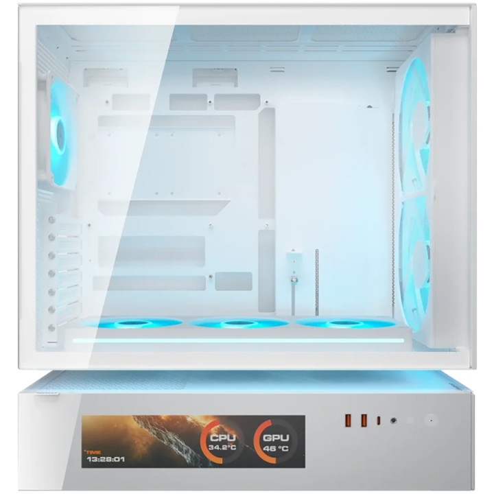 Кутия за компютър Cougar CFV235 Mesh Vision, Mid Tower, White - CGR-2DA4W-MV