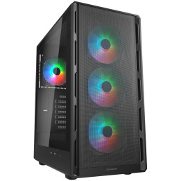 Кутия за компютър Cougar AIRFACE PURE RGB, Mid Tower, Black - CGR-2GA5B-RGB