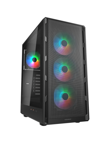Кутия за компютър Cougar AIRFACE PURE RGB, Mid Tower, Black - CGR-2GA5B-RGB