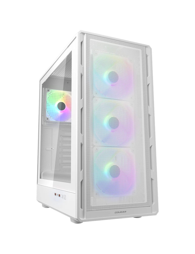 Кутия за компютър Cougar AIRFACE PURE RGB, Mid Tower, White - CGR-2GA5W-RGB