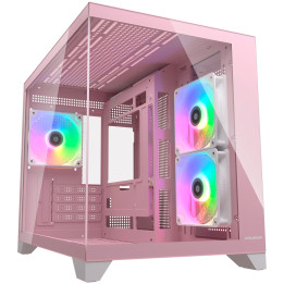 Кутия за компютър Cougar FV150 Mini RGB, Mid tower, Pink - CGR-2QA6P-RGB