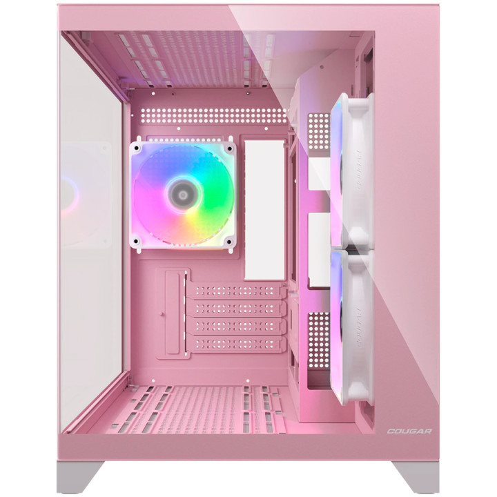 Кутия за компютър Cougar FV150 Mini RGB, Mid tower, Pink - CGR-2QA6P-RGB