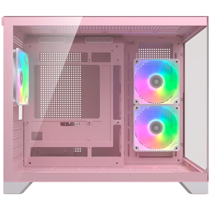 Кутия за компютър Cougar FV150 Mini RGB, Mid tower, Pink - CGR-2QA6P-RGB