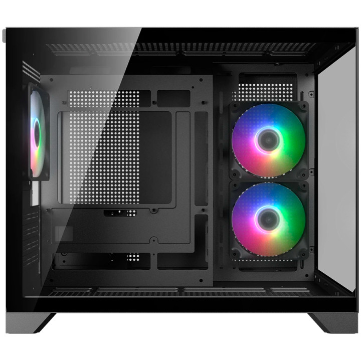 Кутия за компютър Cougar FV150 Mini RGB, Mid tower, Black - CGR-2QA6B-RGB