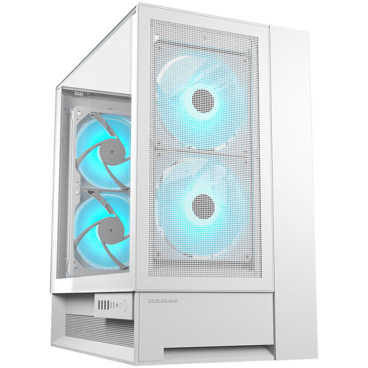 Кутия за компютър Cougar OmnyX, Mid Tower, White - CGR-2WA3W-RGB