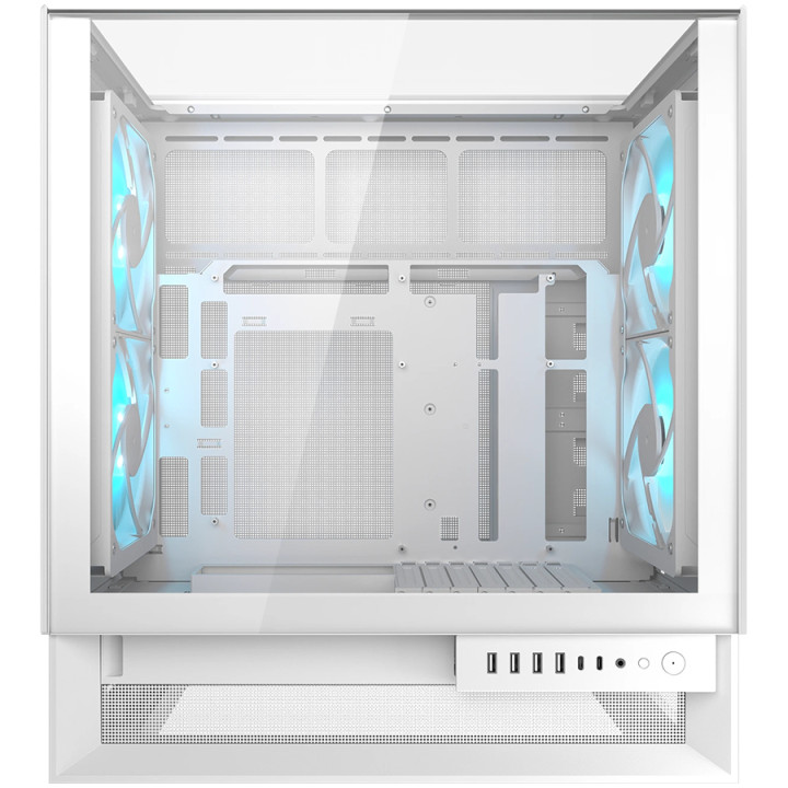 Кутия за компютър Cougar OmnyX, Mid Tower, White - CGR-2WA3W-RGB