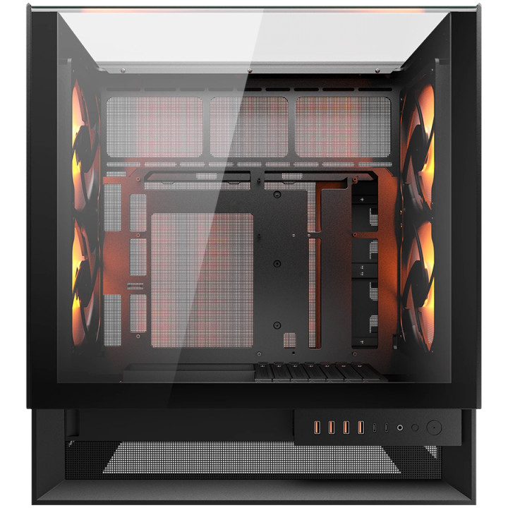 Кутия за компютър Cougar OmnyX, Mid Tower, Black - CGR-2WA3B-RGB