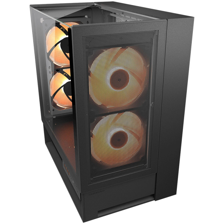 Кутия за компютър Cougar OmnyX, Mid Tower, Black - CGR-2WA3B-RGB