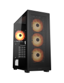 Кутия за компютър Cougar MX220 RGB Black, Mid Tower, Mesh Front Panel,4 x 120mm ARGB Fans,Transparent Left Panel - CGR-2AC8B-RGB