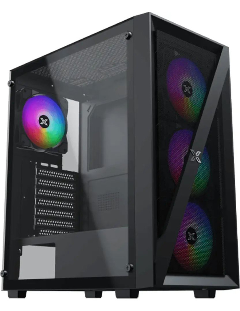 Геймърски компютър ION Blade Black Fixed RGB с процесор AMD Ryzen 7 5700G, RAM памет Corsair 16GB(2x8GB) 3200MHz DDR4 Vengeance и SSD диск 1TB NVME, 5000/3000 MB/s