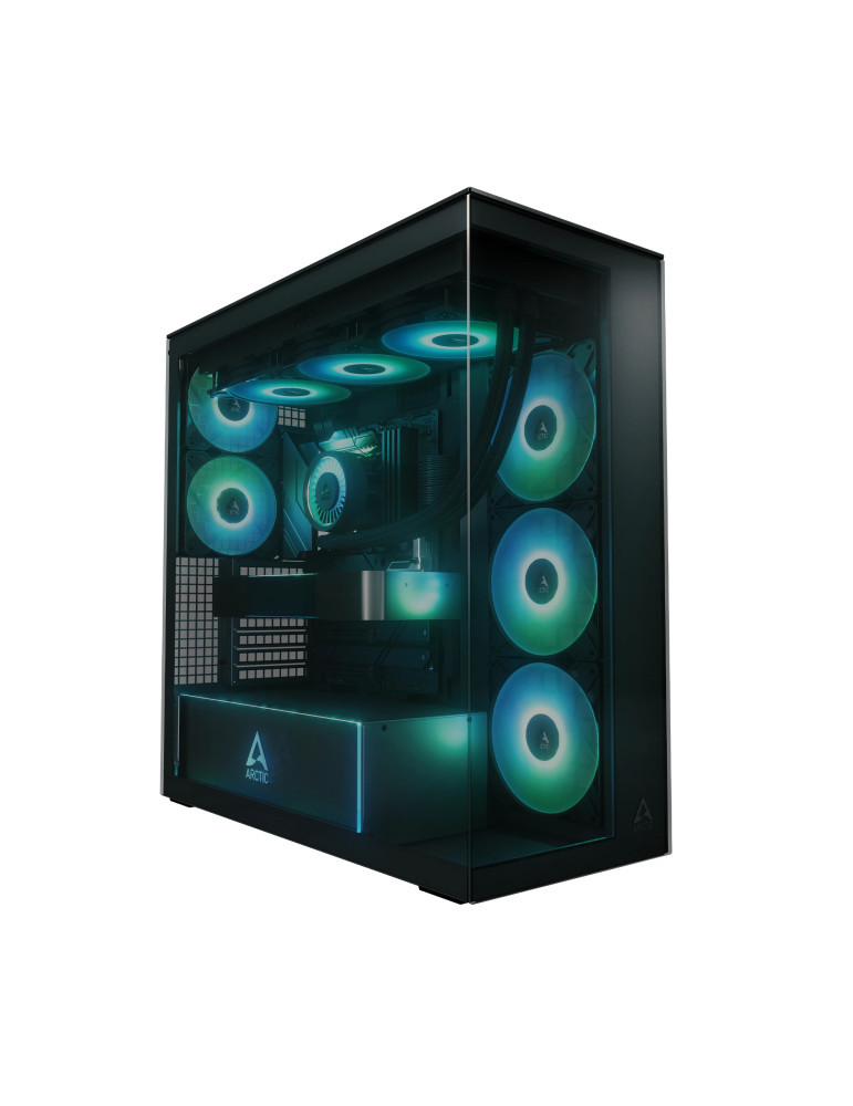 Геймърски компютър Xtender BLACK E-ATX ARGB с процесор Intel Core Ultra 9 285K, видео карта Nvidia GeForce RTX 5070 TI 16GB, RAM памет 32GB (2x16GB) DDR5 6400MHz VENGEANCE RGB, SSD диск 2TB NVMe 7450/6900 MB/s, Wi-Fi 7, Водно охлаждане 360