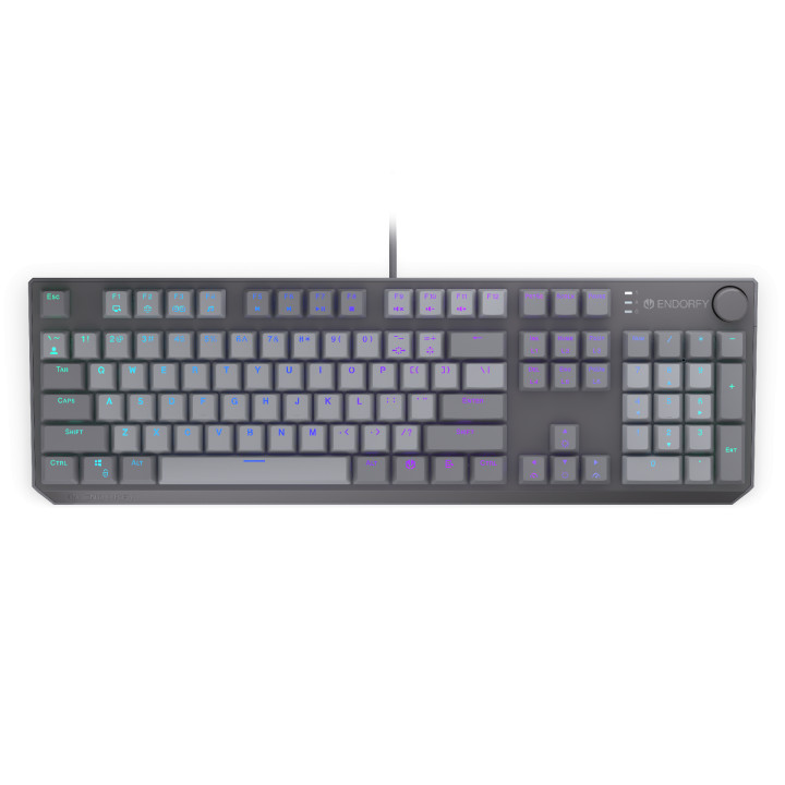 Геймърскa механична клавиатура Endorfy Thock V2 Full Size, PBT, Endorfy Red switch, US Layout - EY5A125
