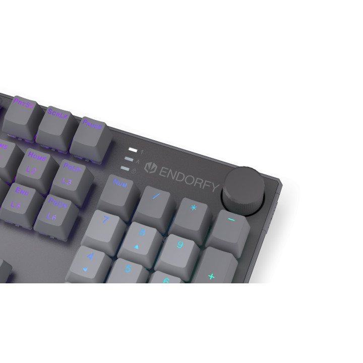Геймърскa механична клавиатура Endorfy Thock V2 Full Size, PBT, Endorfy Red switch, US Layout - EY5A125