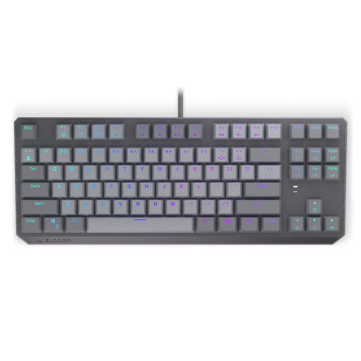 Геймърскa механична клавиатура Endorfy Thock V2 TKL, PBT, Endorfy Red switch, US Layout - EY5A126