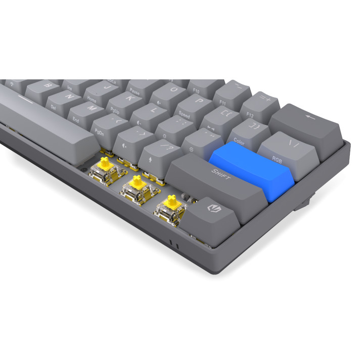 Геймърскa механична клавиатура Endorfy Thock Wireless V2 Compact, PBT, Endorfy Yellow, US Layout - EY5A132