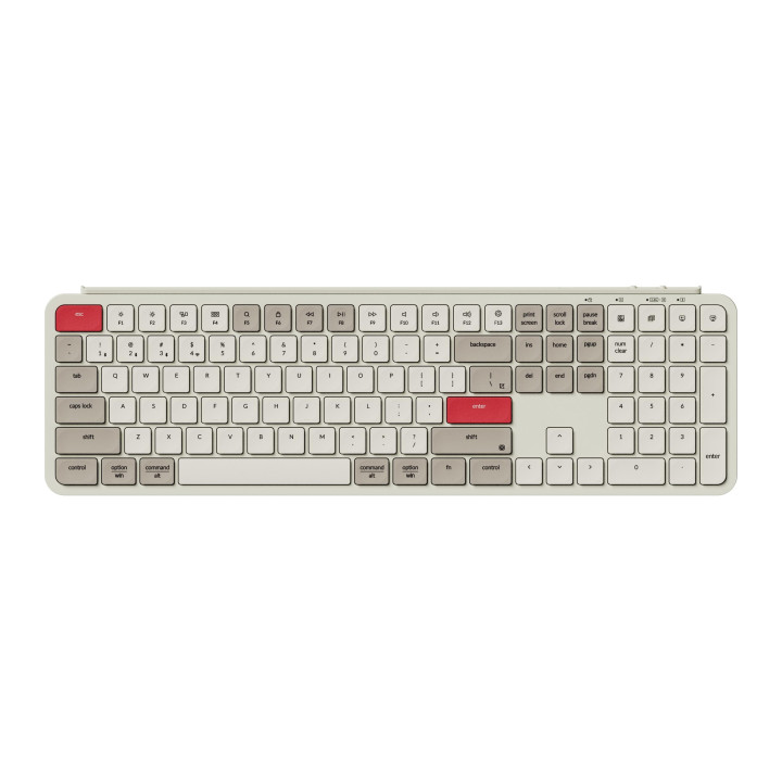 Безжична геймърскa клавиатура Keychron B6 Pro Ultra-Slim - Retro Red - B6P-K13
