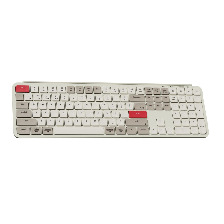 Безжична геймърскa клавиатура Keychron B6 Pro Ultra-Slim - Retro Red - B6P-K13