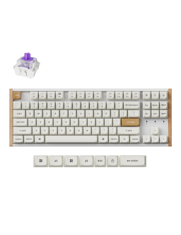 Геймърска механична клавиатура Keychron K8 HE Magnetic Switch - White Special Edition - K8H-Q1