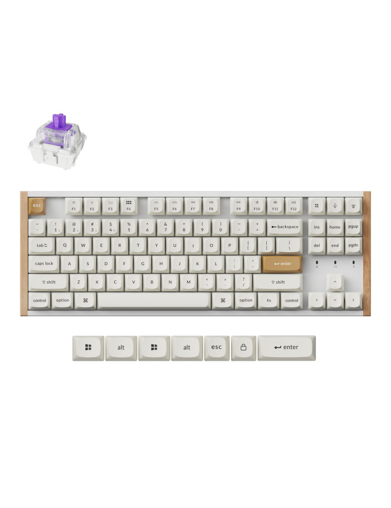 Геймърска механична клавиатура Keychron K8 HE Magnetic Switch - White Special Edition - K8H-Q1