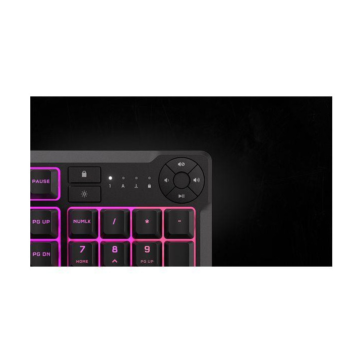 Геймърски комплект Corsair Геймърски бъндъл 4 в 1 - мембранна клавиатура K55 CORE, мишка HARPOON RGB PRO, слушалки с микрофон HS35 Surround v2 7.1, 3.5 мм   USB, пад MM100 - CH-9226F65-NA