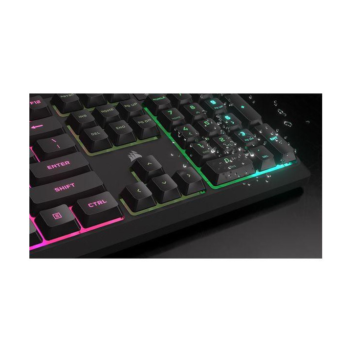 Геймърски комплект Corsair Геймърски бъндъл 4 в 1 - мембранна клавиатура K55 CORE, мишка HARPOON RGB PRO, слушалки с микрофон HS35 Surround v2 7.1, 3.5 мм   USB, пад MM100 - CH-9226F65-NA