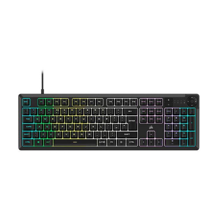 Геймърски комплект Corsair Геймърски бъндъл 4 в 1 - мембранна клавиатура K55 CORE, мишка HARPOON RGB PRO, слушалки с микрофон HS35 Surround v2 7.1, 3.5 мм   USB, пад MM100 - CH-9226F65-NA