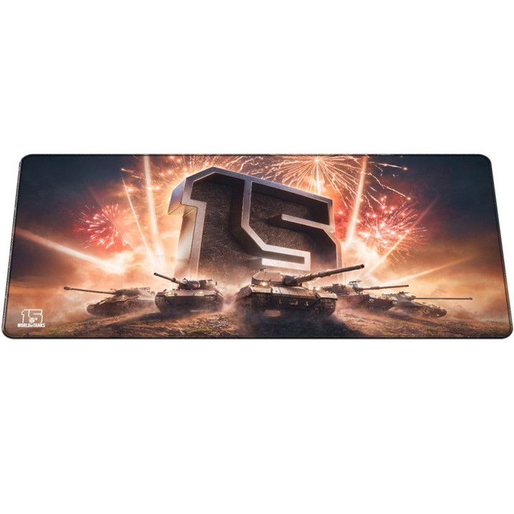 Геймърски пад World of Tanks 15 Anniversary, XL - FWOT15ANMOUSPADXL