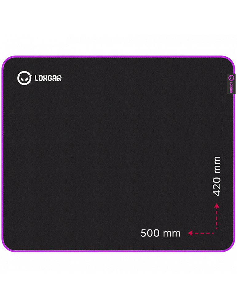 Геймърски пад Lorgar Main 315, High-speed surface, Purple anti-slip rubber base, 500mm x 420mm x 3mm - LRG-GMP315