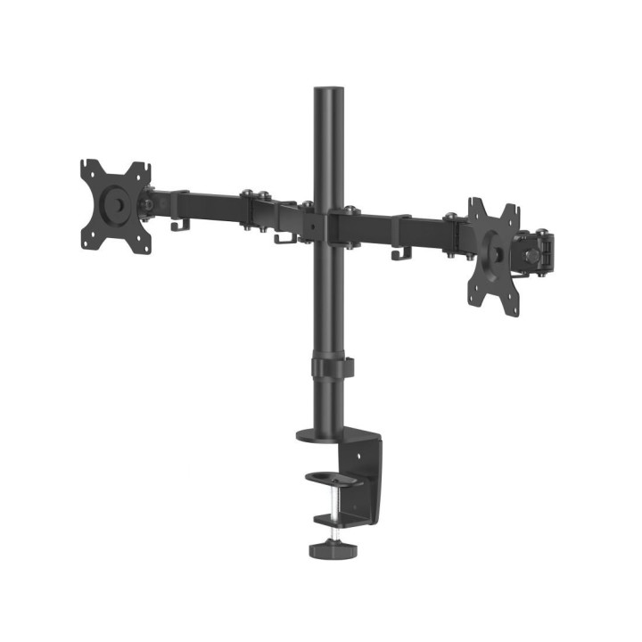 Стойка за 2 монитора за бюро HAMA Регулируема, 13" - 32", 8 кг, Swivel/Tilt, Черна - 118491