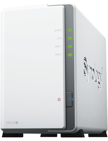 Мрежов сторидж Synology DS223j, За 2 диска, Realtek RTD1619B 4-core 1.7GHz, 1 GB - Synology-NAS-DS223J