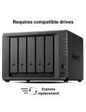 Мрежов сторидж Synology NAS DS1525 , за 5 диска, AMD Ryzen V1500B, 8GB DDR4 SODIMM