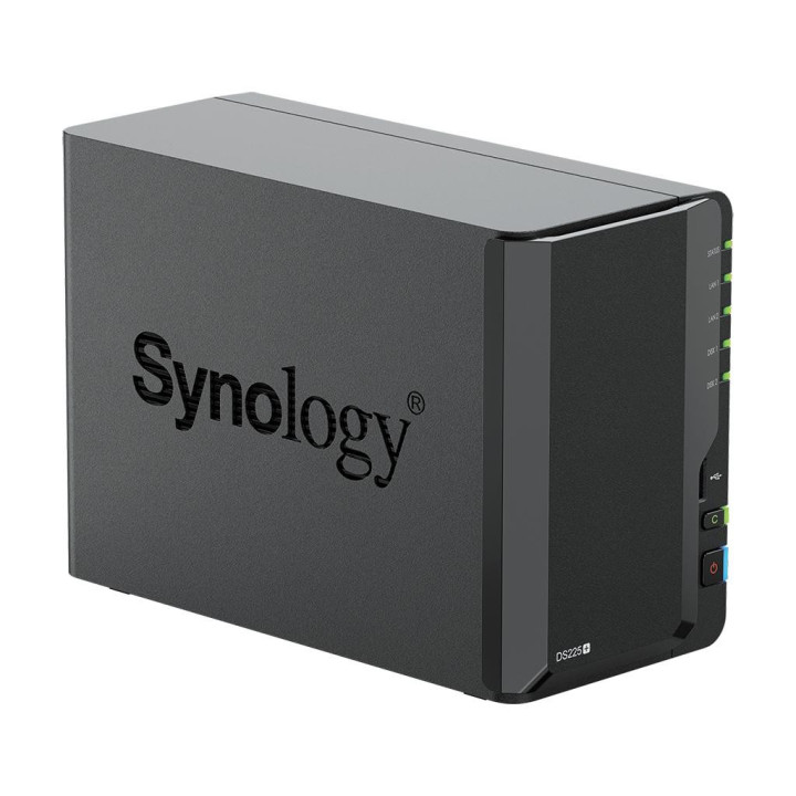 Мрежов сторидж Synology DS225 , за 2 диска, Intel Celeron J4125, 2GB DDR4 SODIMM