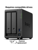 Мрежов сторидж Synology DS725 , за 2 диска 3.5"/2.5", 2 x M.2 NVMe NAS