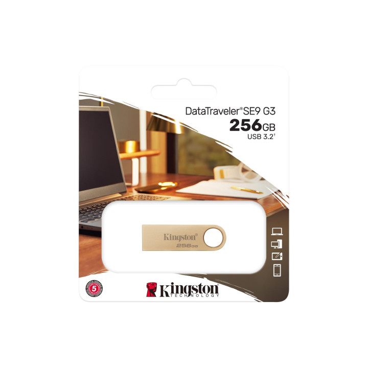 Флаш памет Kingston DataTraveler SE9 G3, 256GB, USB 3.2 Gen 1 - DTSE9G3/256GB