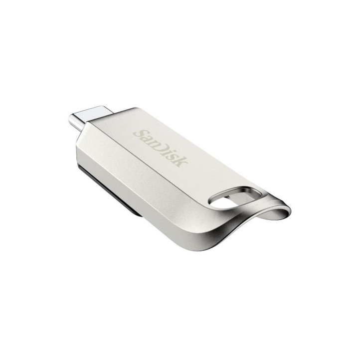 Флаш памет SanDisk Ultra Luxe, 64GB, USB 3.2 Gen 1, USB-C, Сребрист - SDCZ75-064G-G46