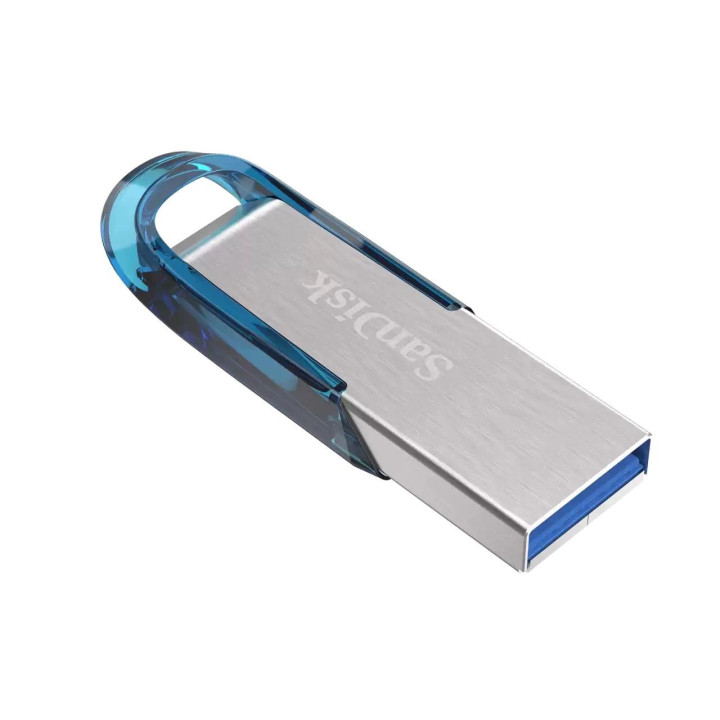 Флаш памет SanDisk Ultra Flair, USB 3.0, 128GB, син - SDCZ73-128G-G46B