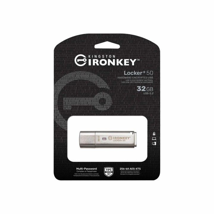 Флаш памет Kingston IronKey Locker  50 - 32GB XTS-AES 256-bit - IKLP50/32GB