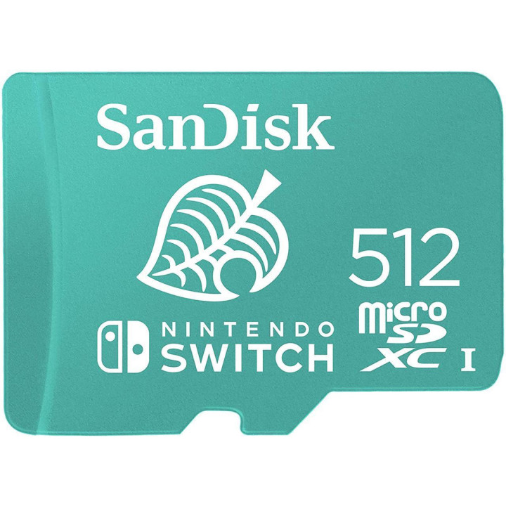 SD карта SanDisk for Nintendo Switch, microSDXC UHS-I, 512GB, До 100MB/s - SDSQXAO-512G-GNCZN